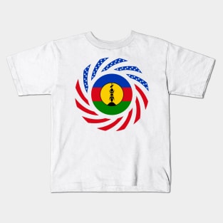 New Caledonian American Multinational Patriot Flag Series Kids T-Shirt